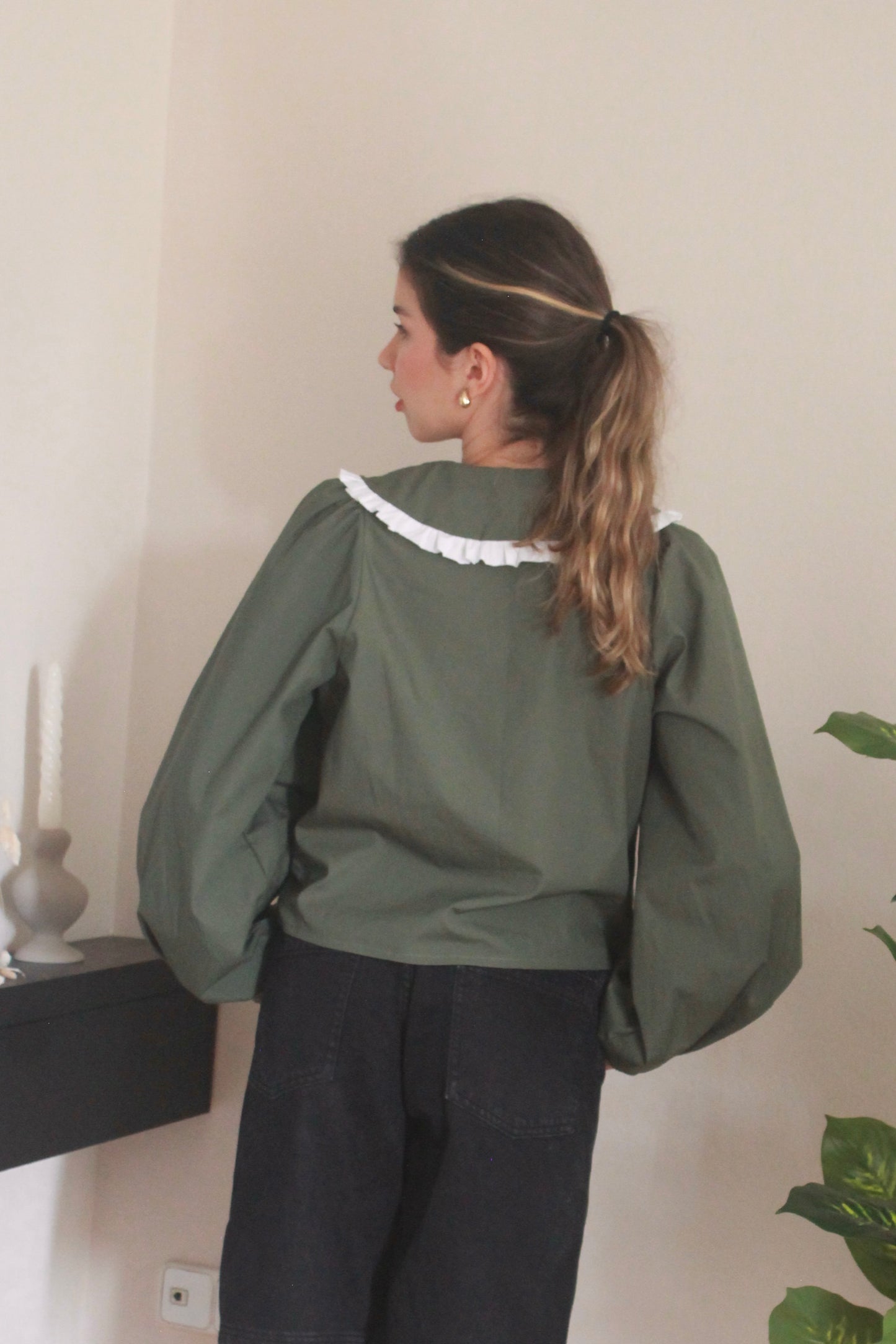 olivia green blouse