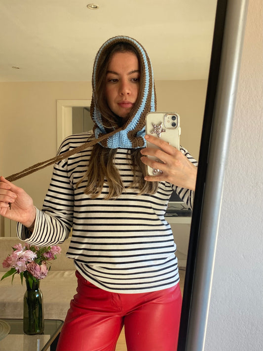 blue brown balaclava