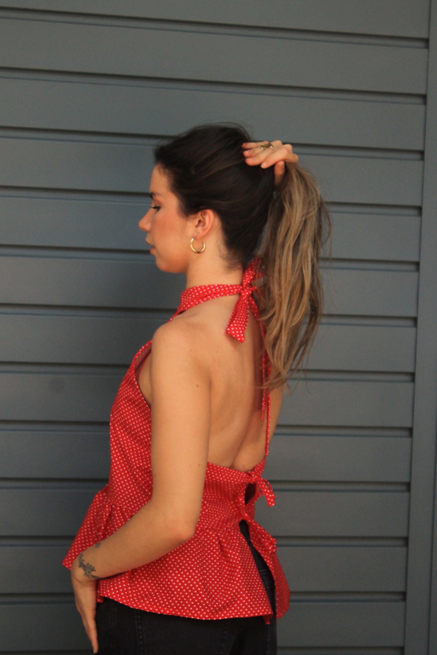 carrie red top