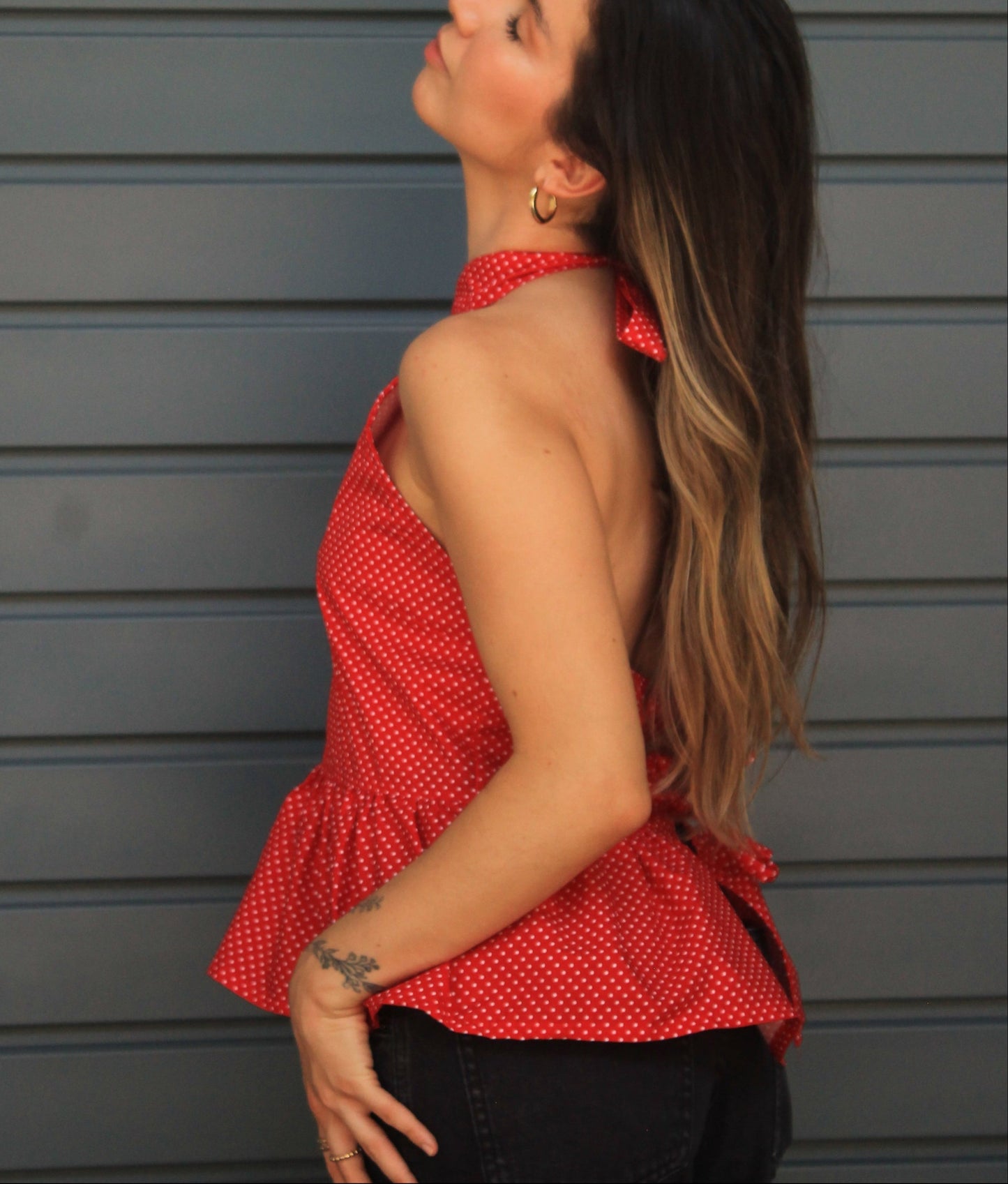 carrie red top