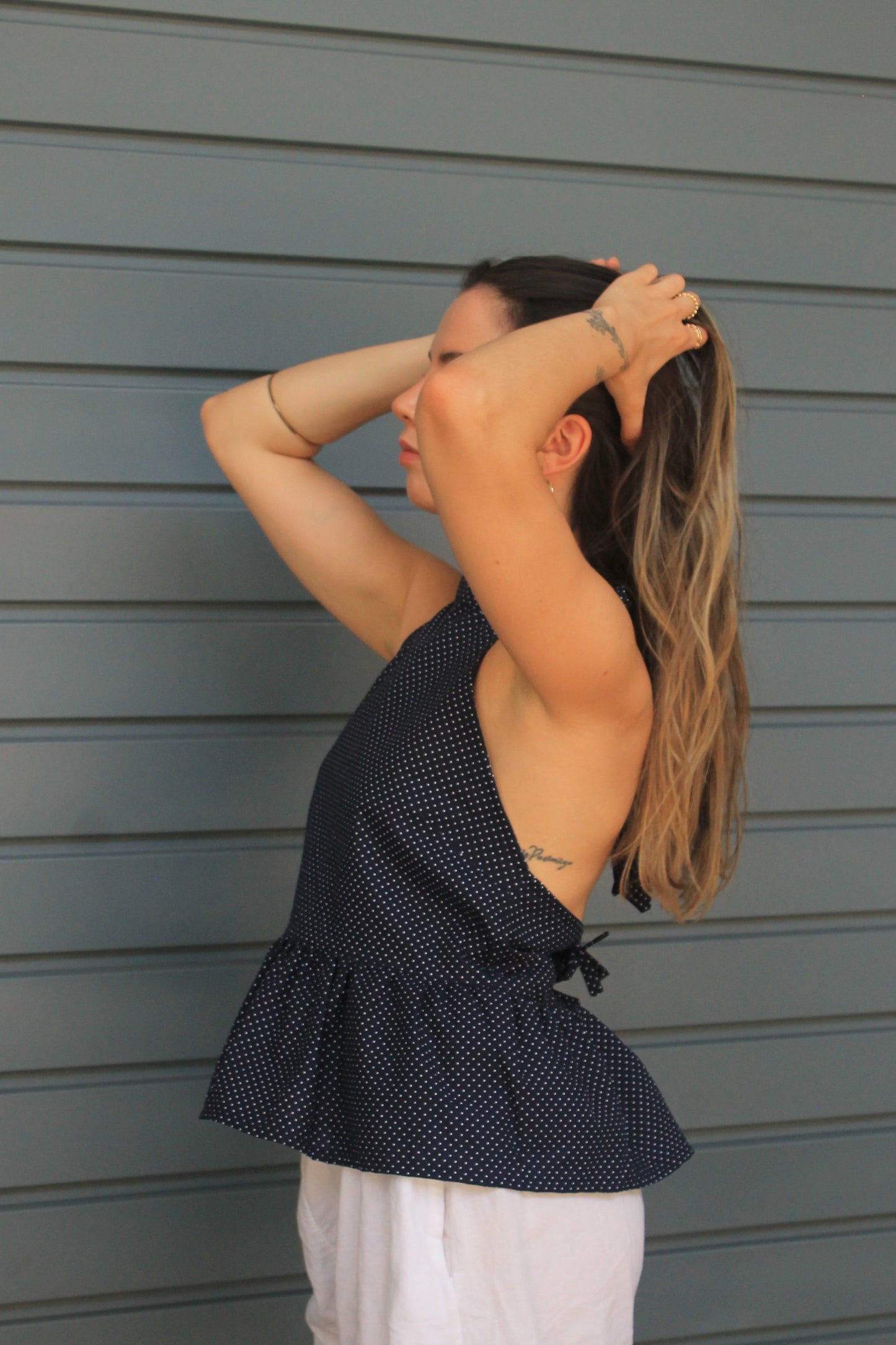 carrie blue top
