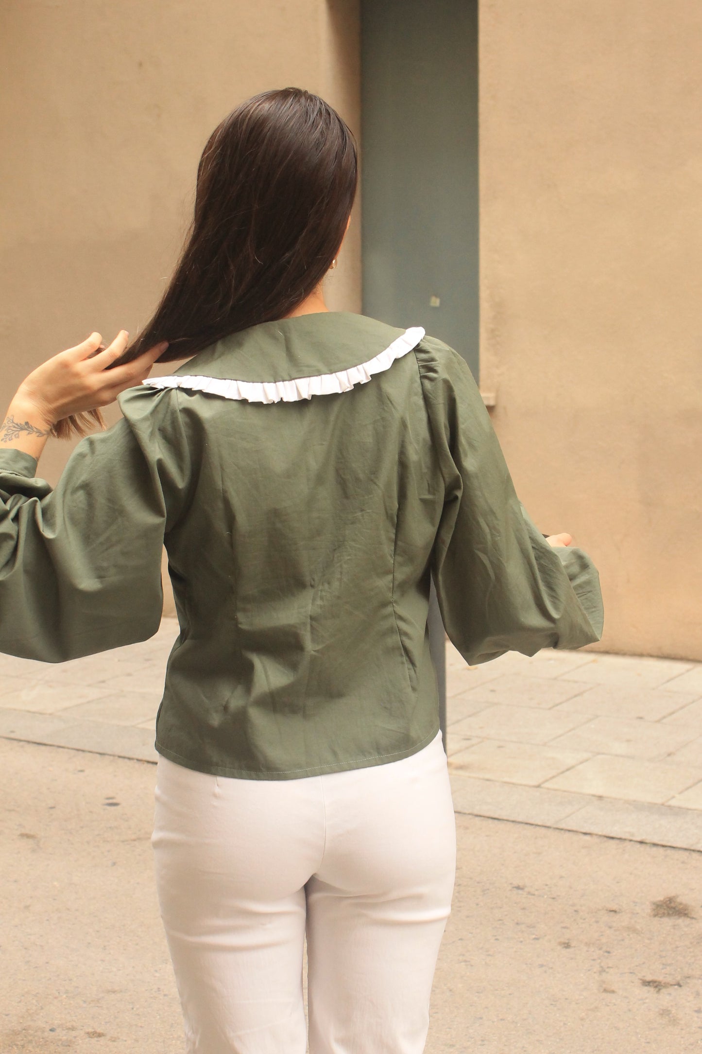 olivia green blouse