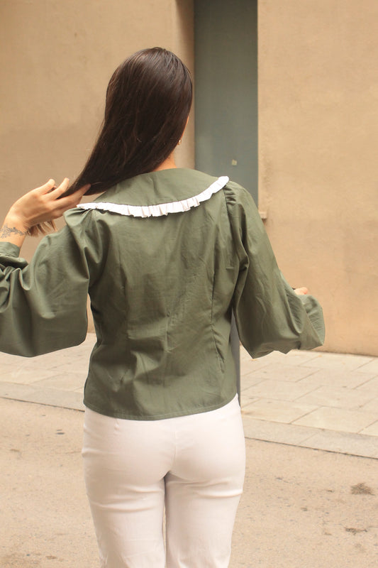 olivia green blouse