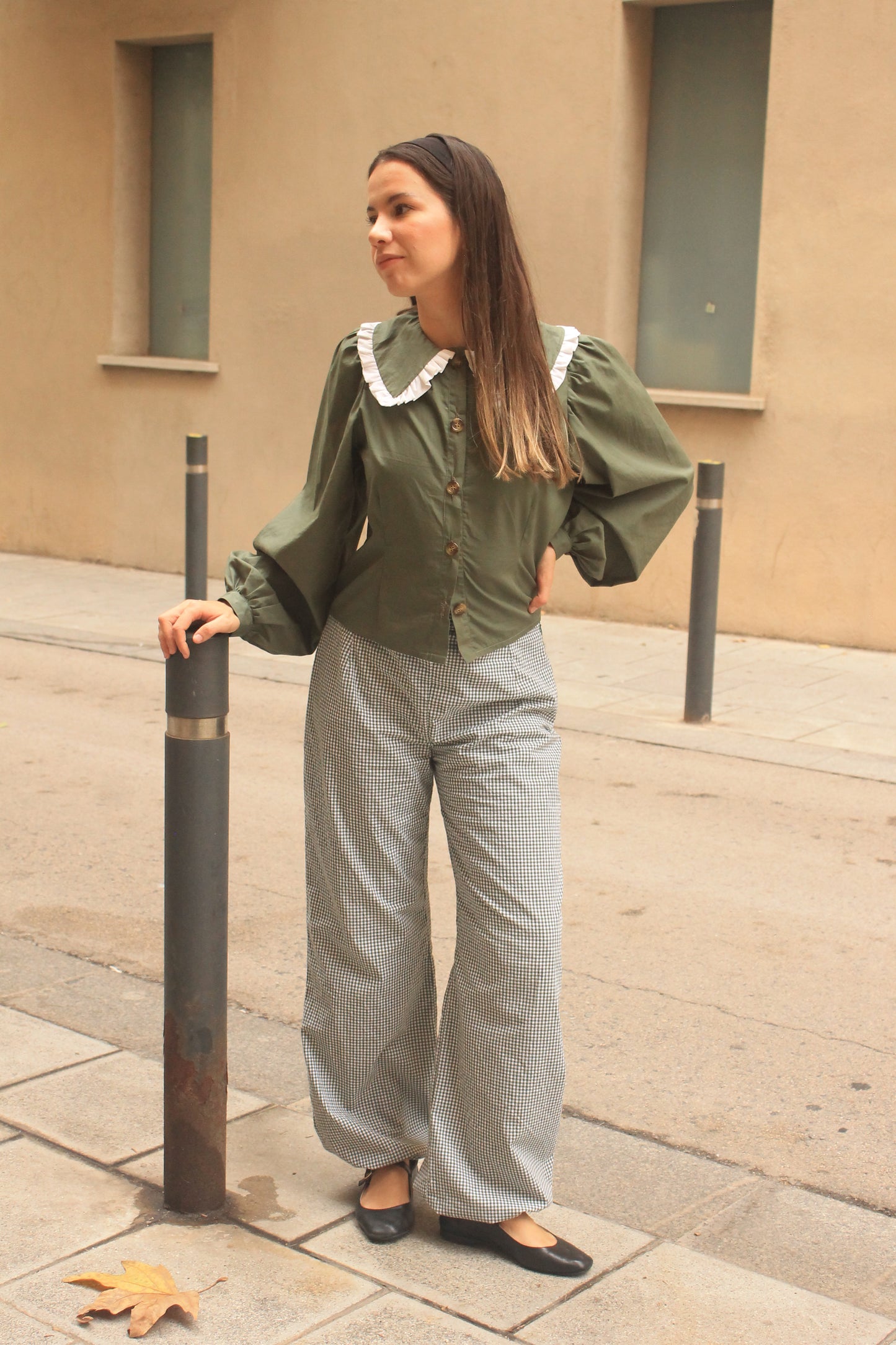 olivia green blouse
