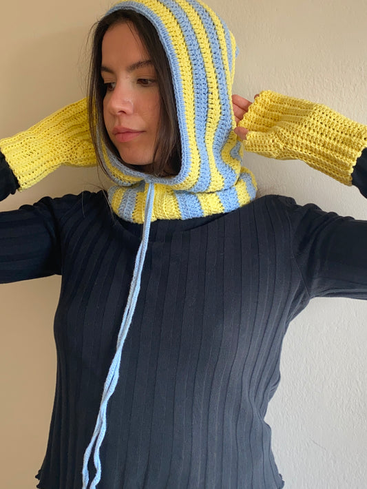 blue yellow balaclava