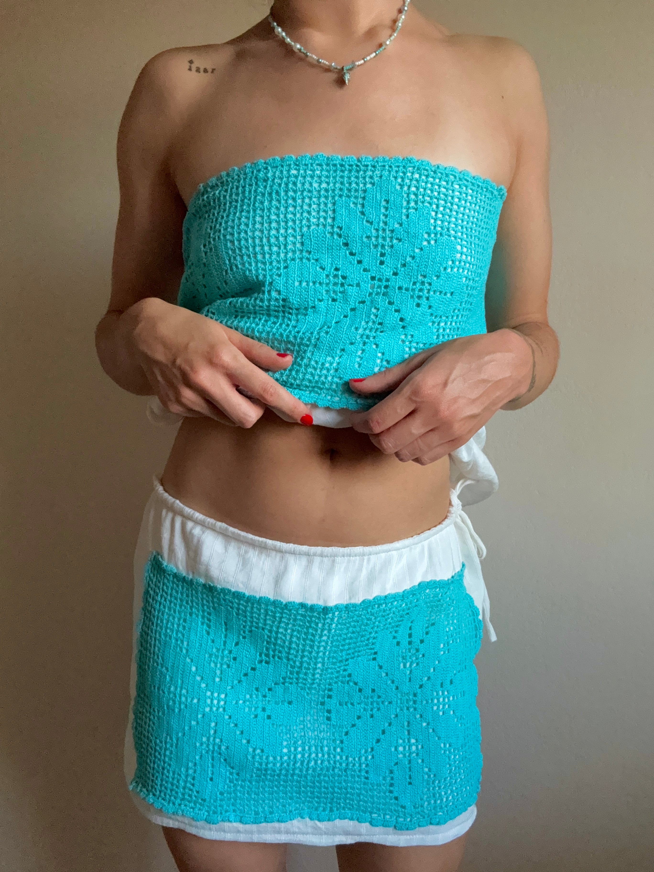 aqua skirt