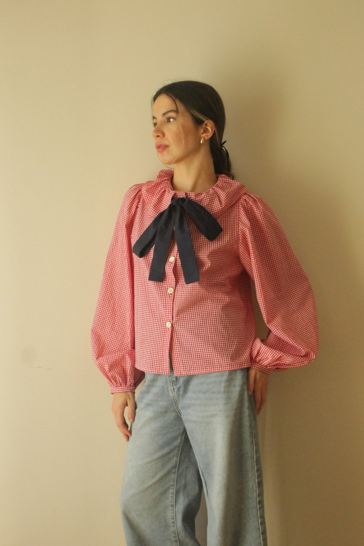 blusa grace red vichy