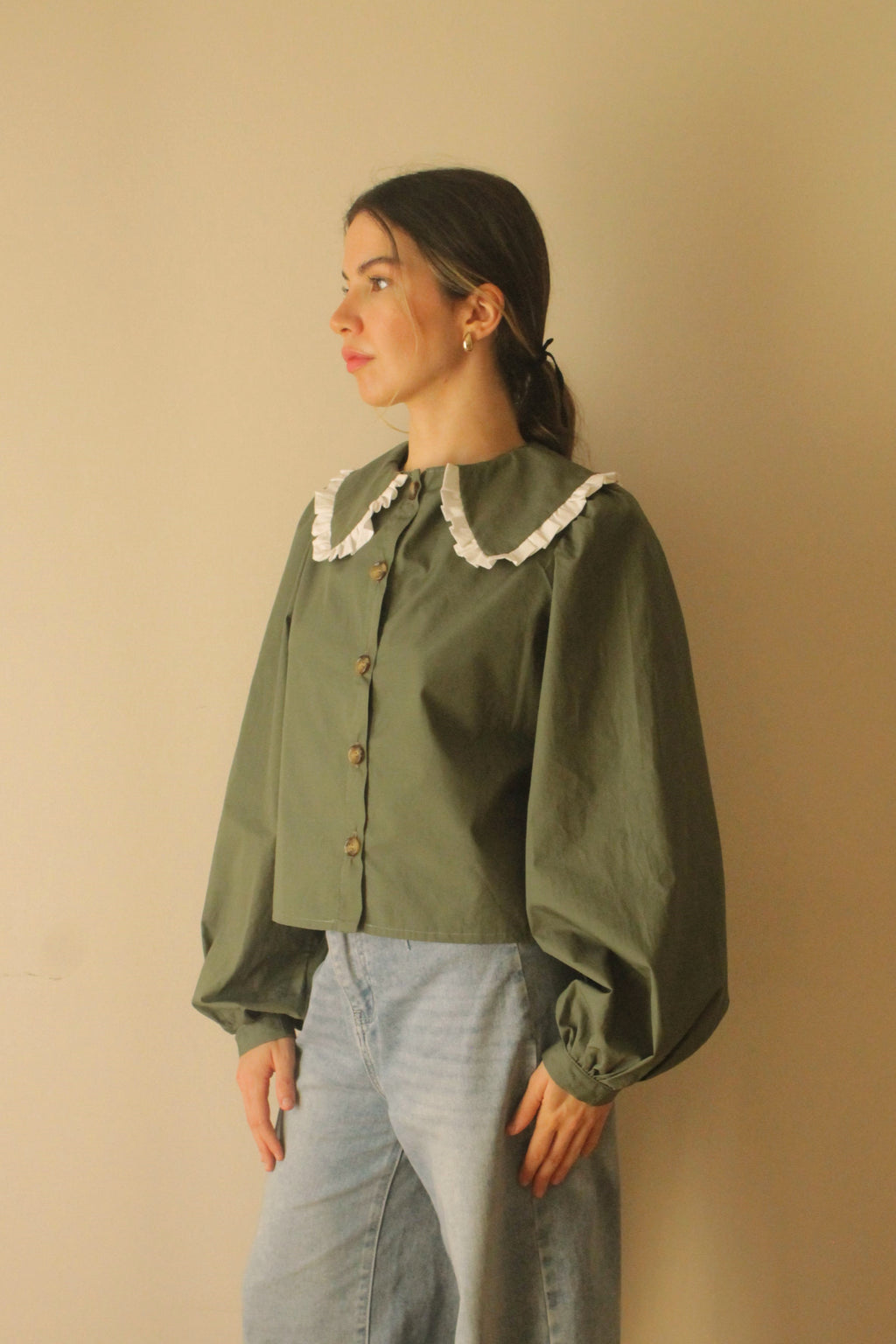 olivia green blouse