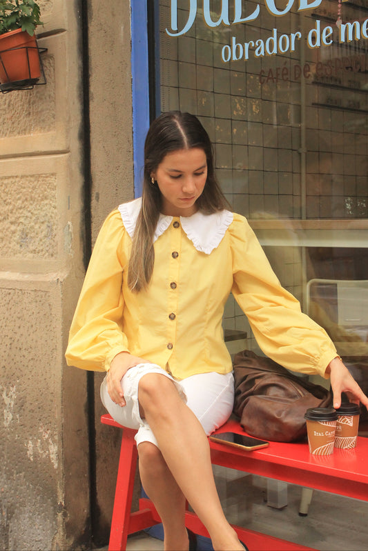 olivia yellow blouse