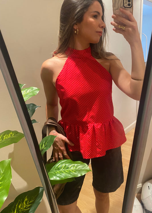carrie red top