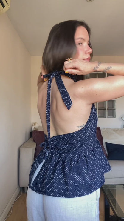 carrie blue top